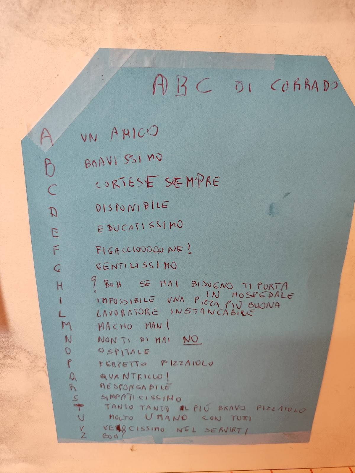 Menu di Da Curra Pizza al Taglio farinata 