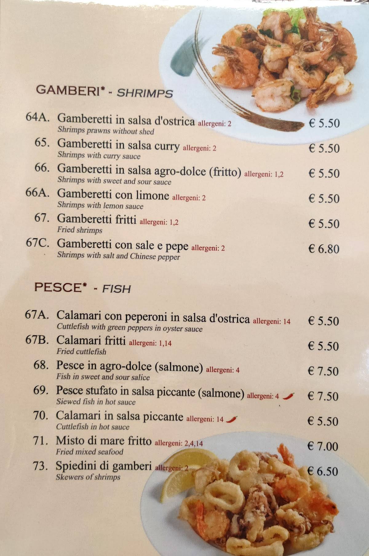 Menu di Da Lin 