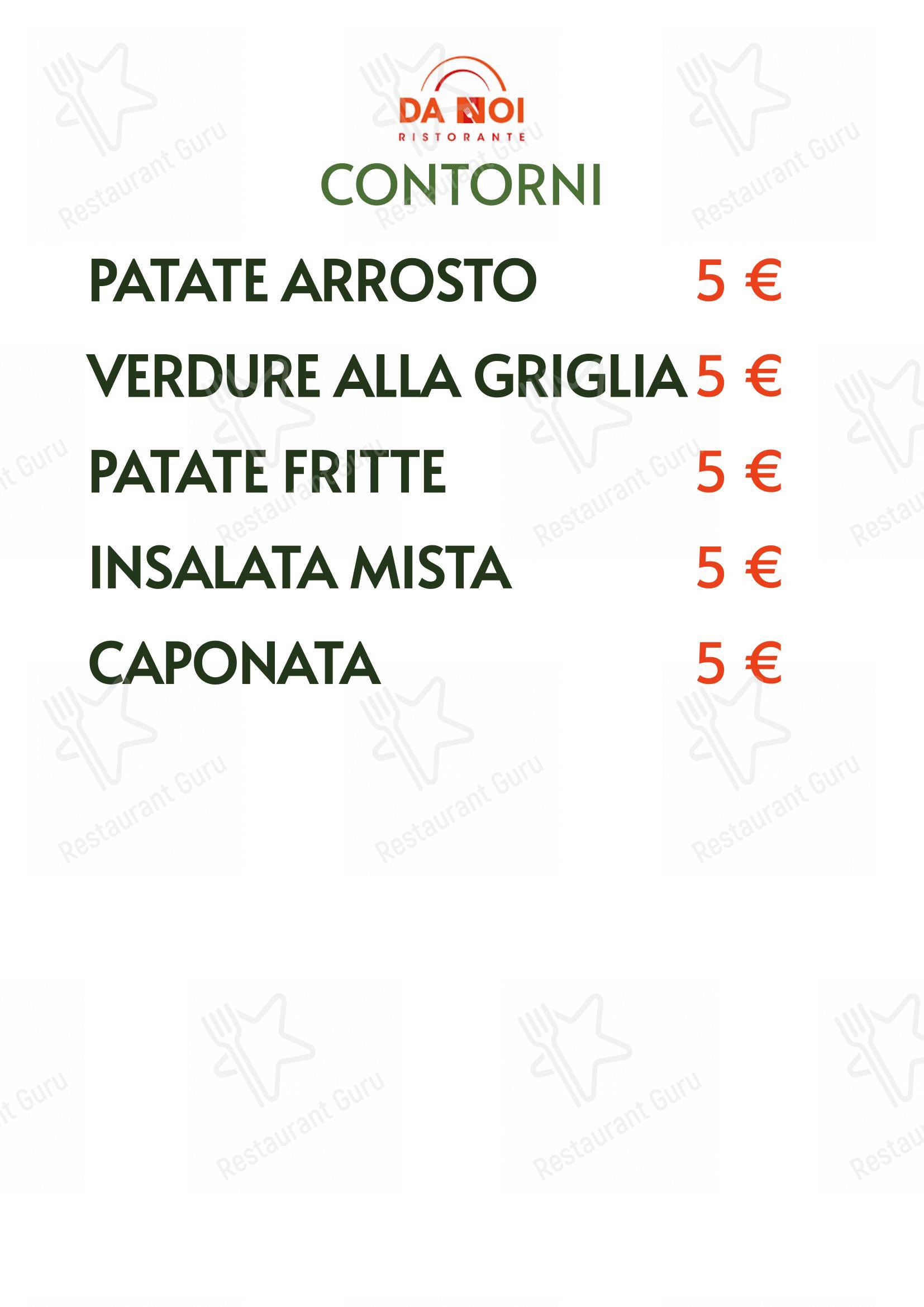 Menu per Da Noi in Como