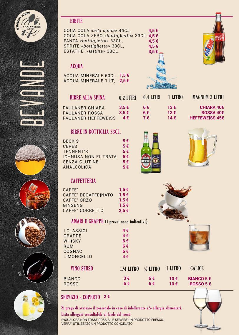 Menu di Da Salvatore 