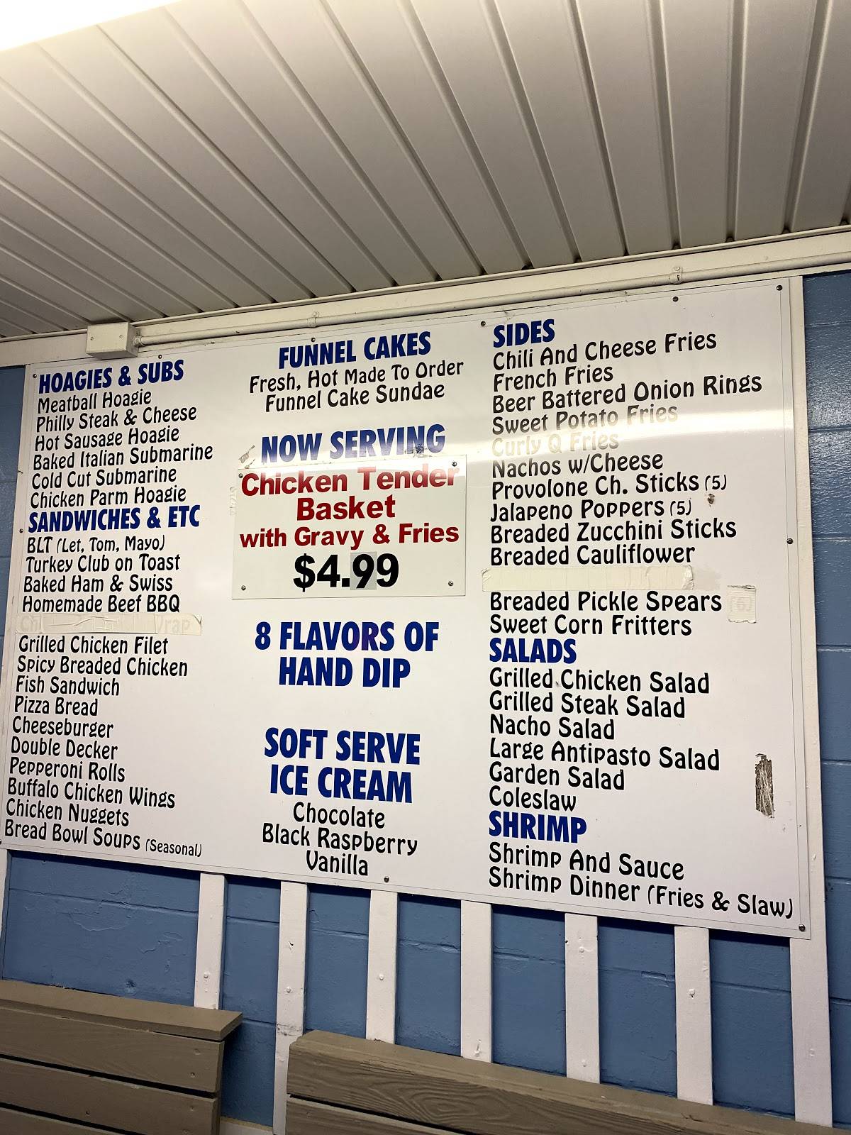 Menu at Dairy Creme Corner restaurant, Fairmont
