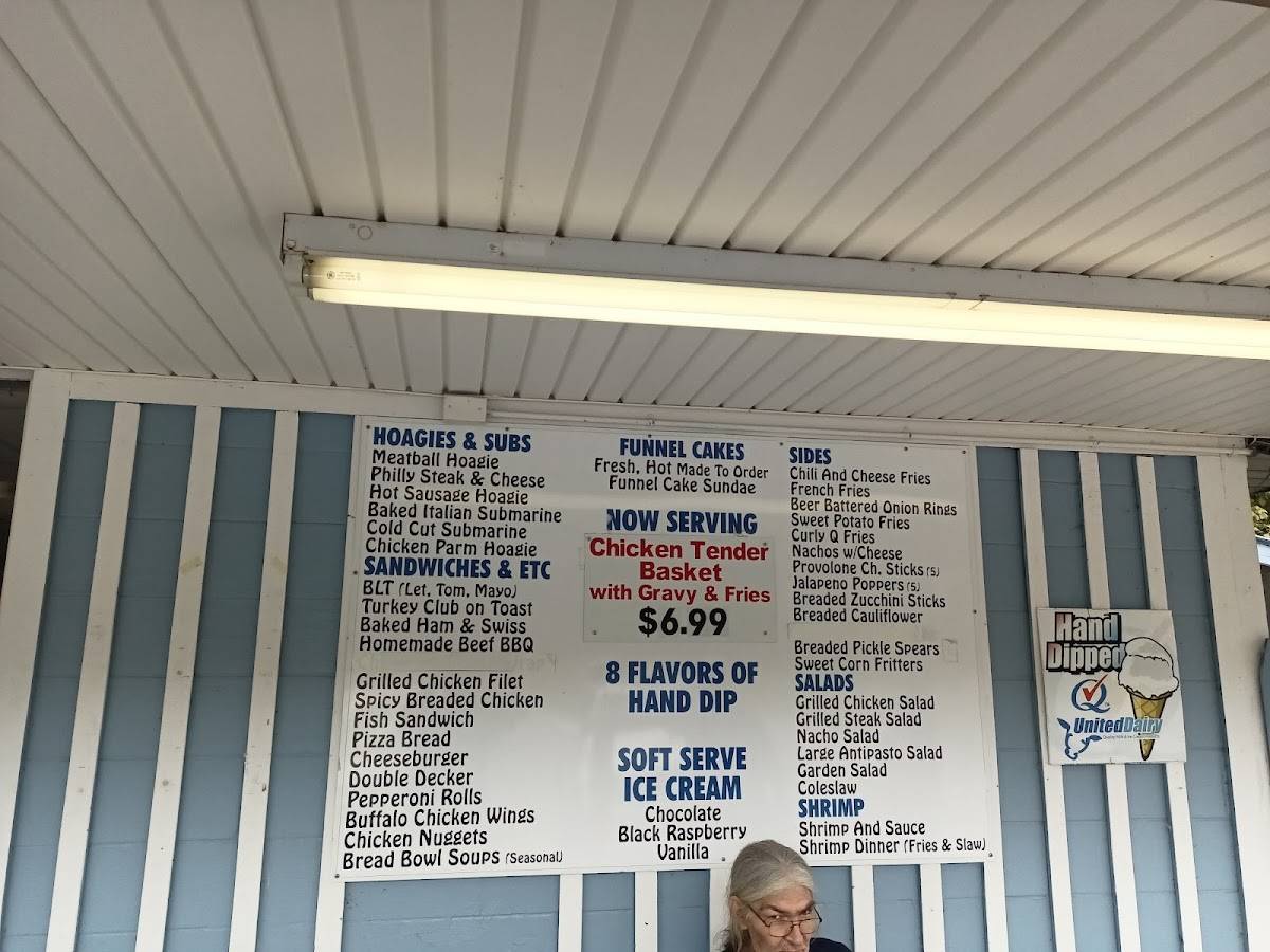 Menu at Dairy Creme Corner restaurant, Fairmont