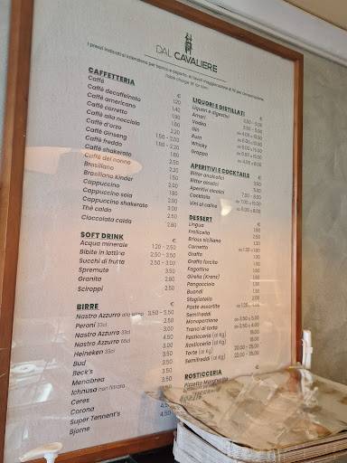 Menu di Dal Cavaliere 