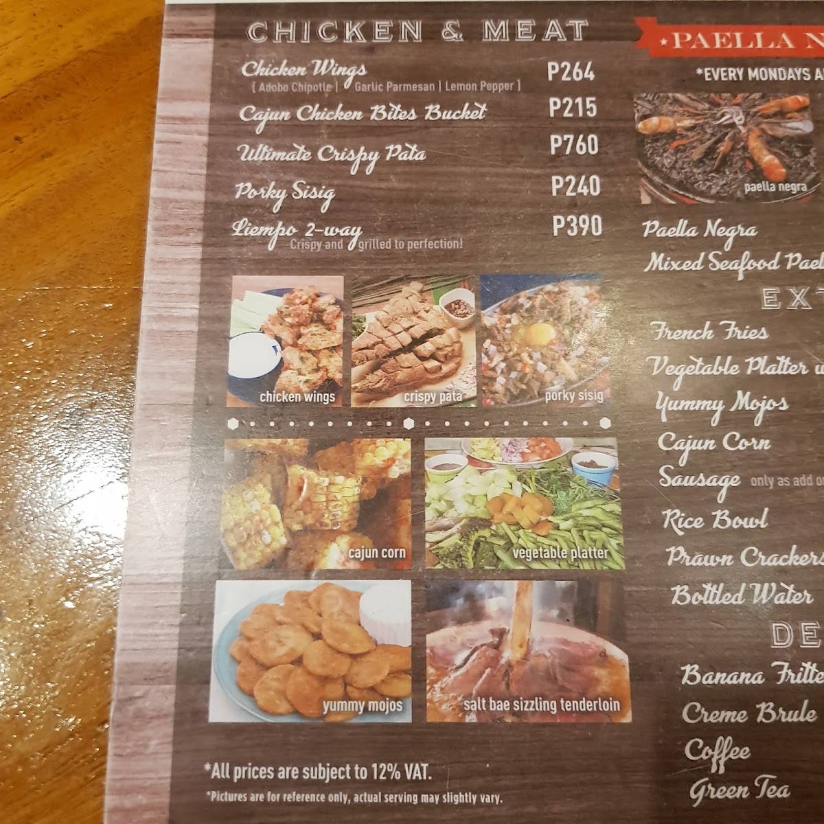 Menu At Dampa Seafood Grill Tomas Morato Restaurant Quezon City