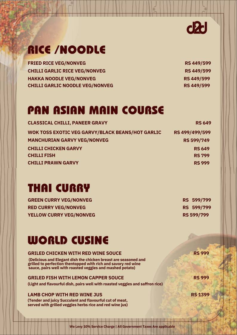 Dawn2DuskCafe menu