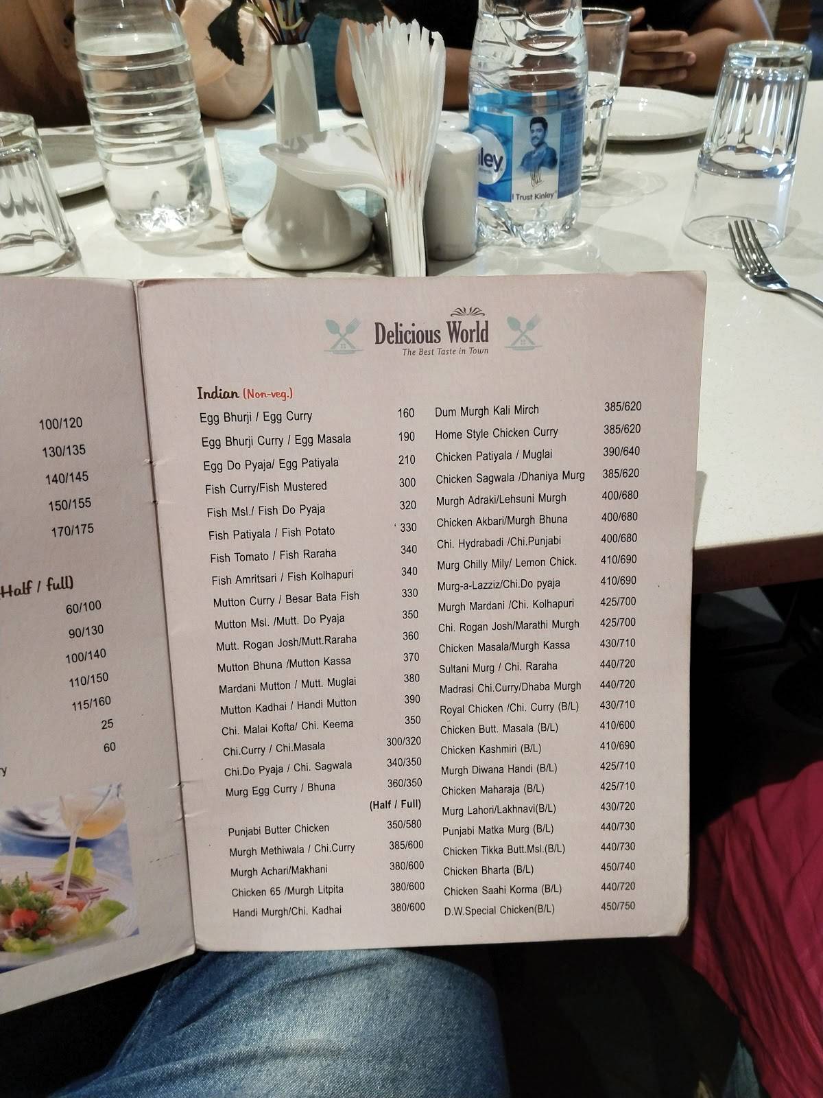 Delicious World menu