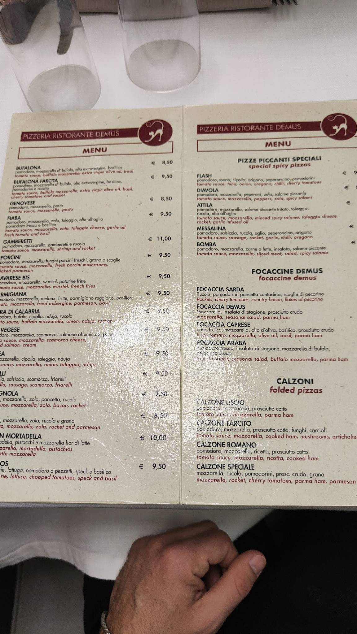 Menu di Demus 