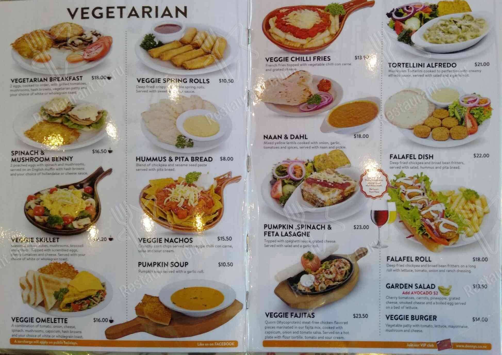 Denny's Hobson Street menu