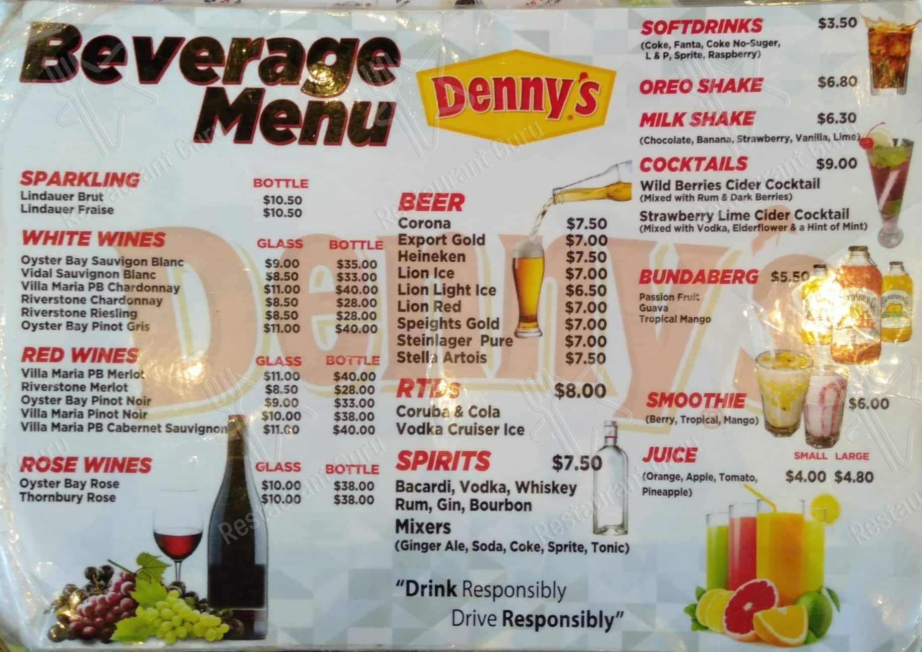 Denny's Hobson Street menu