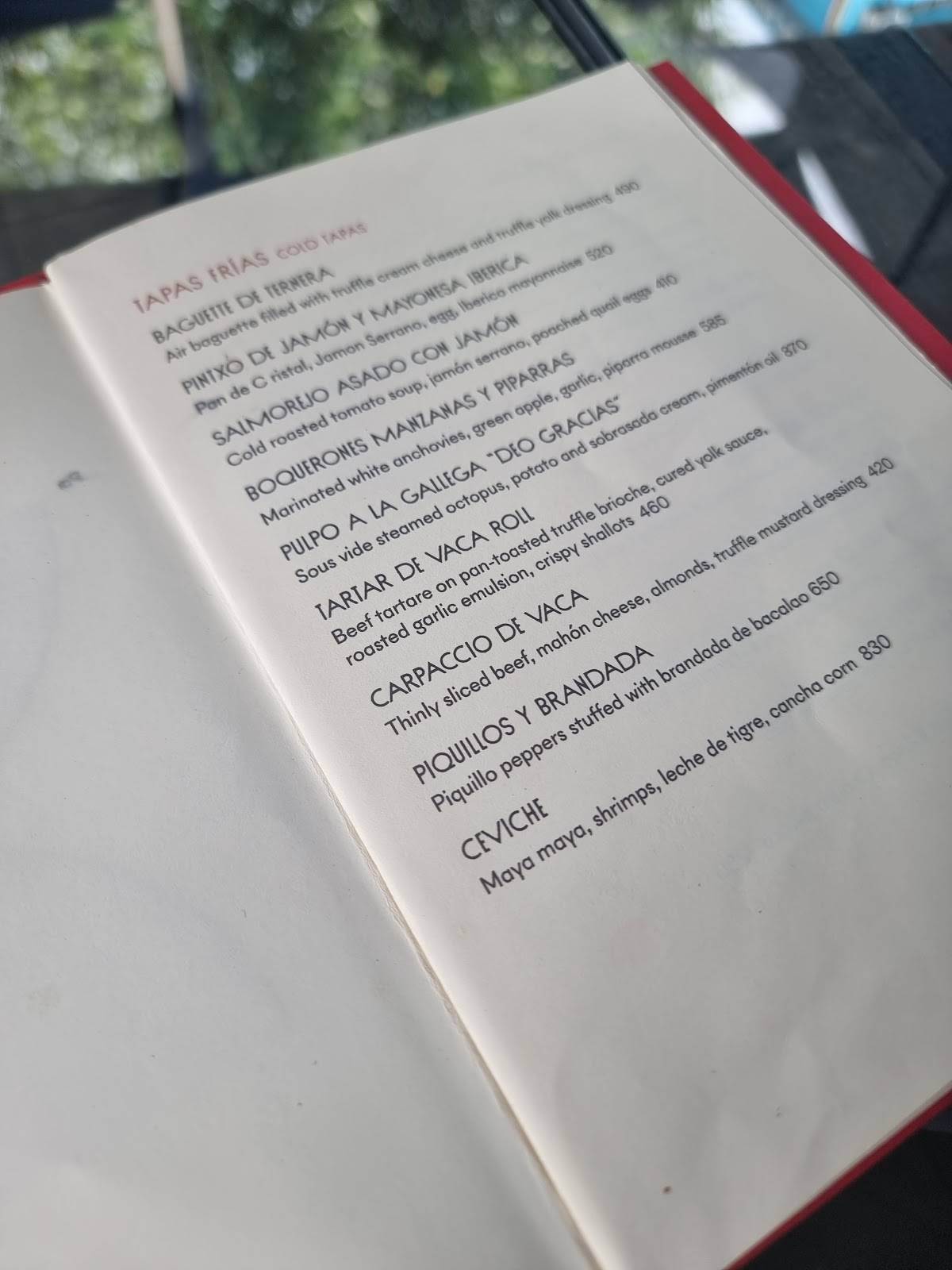 Menu at Deo Gracias restaurant, Quezon City