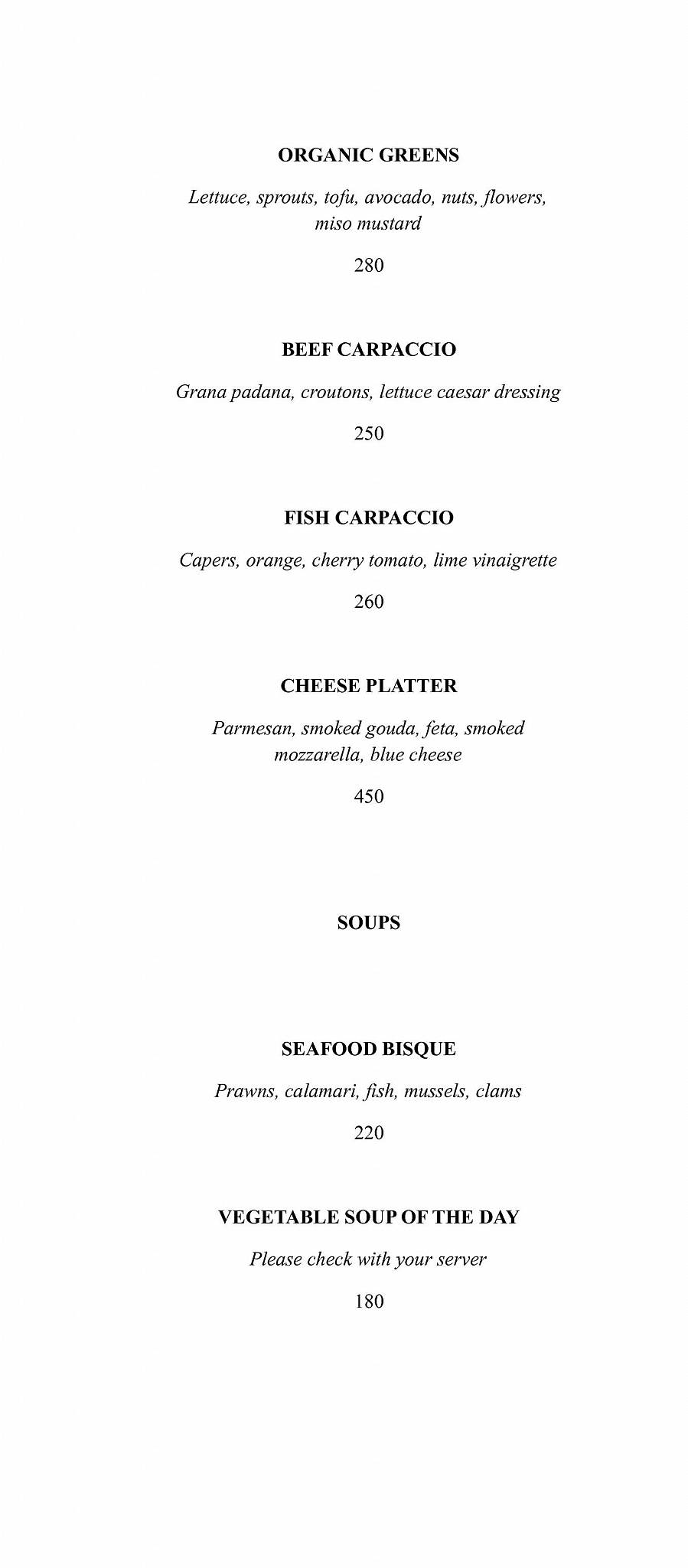 Desbue menu