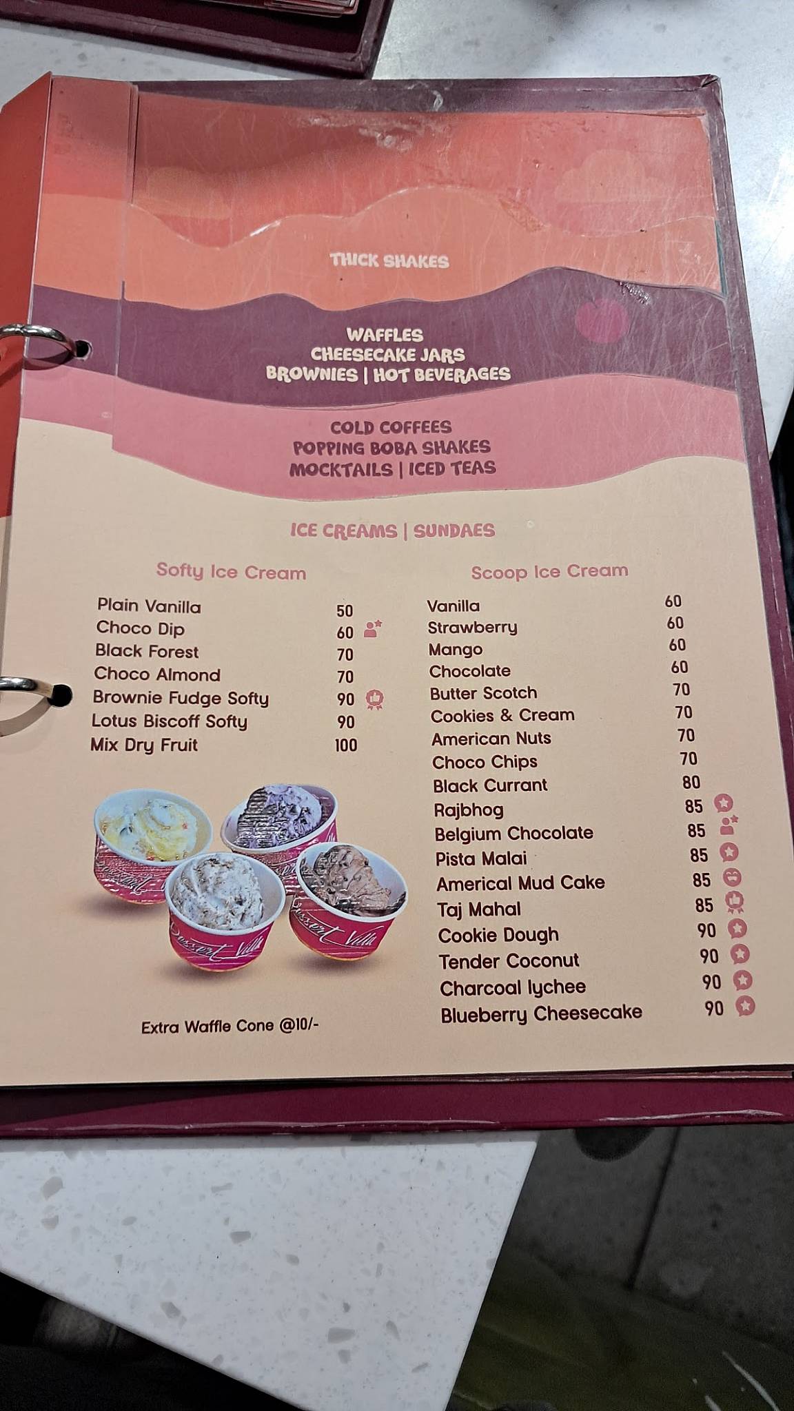 Dessert Villa - Cidco menu