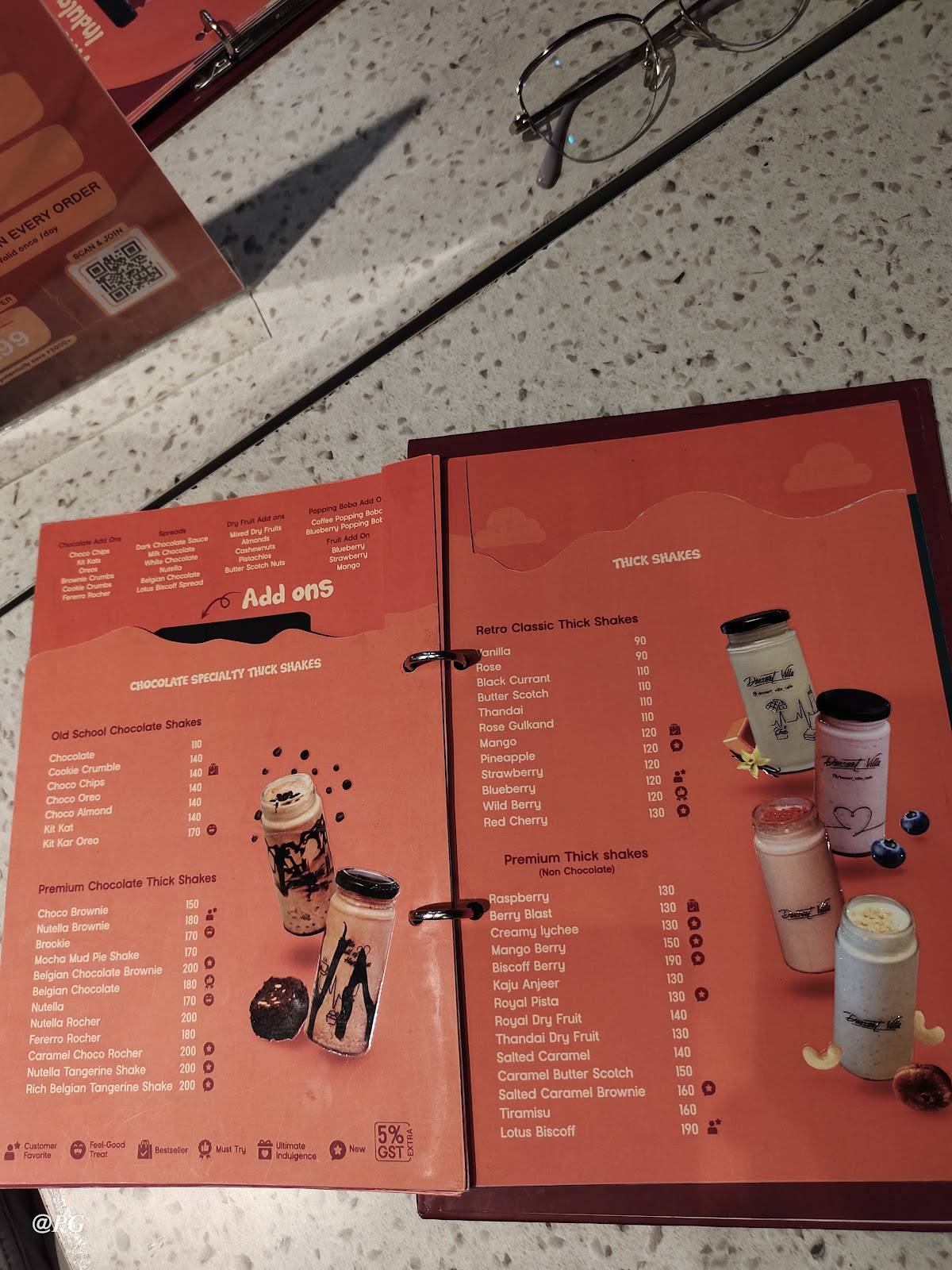 Dessert Villa - Cidco menu