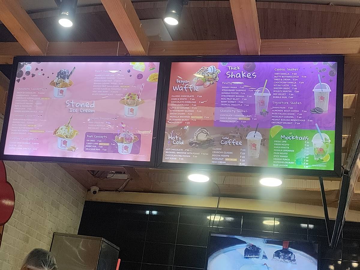 Frozen Stone menu