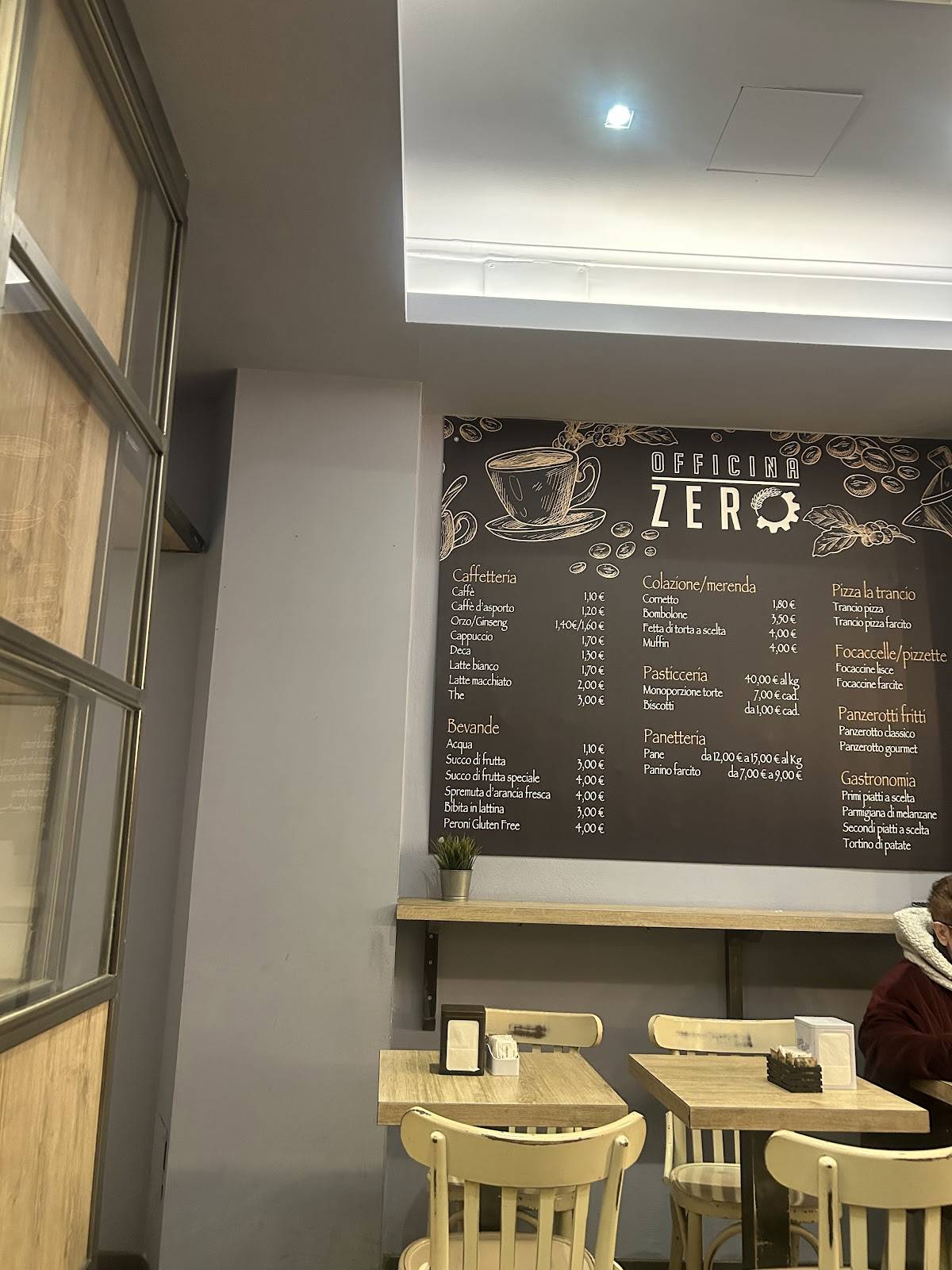 Menu di Officina Zero 