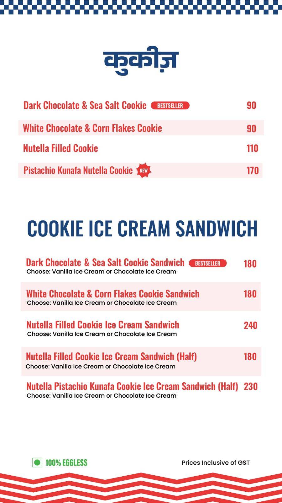 Uncle Goons menu