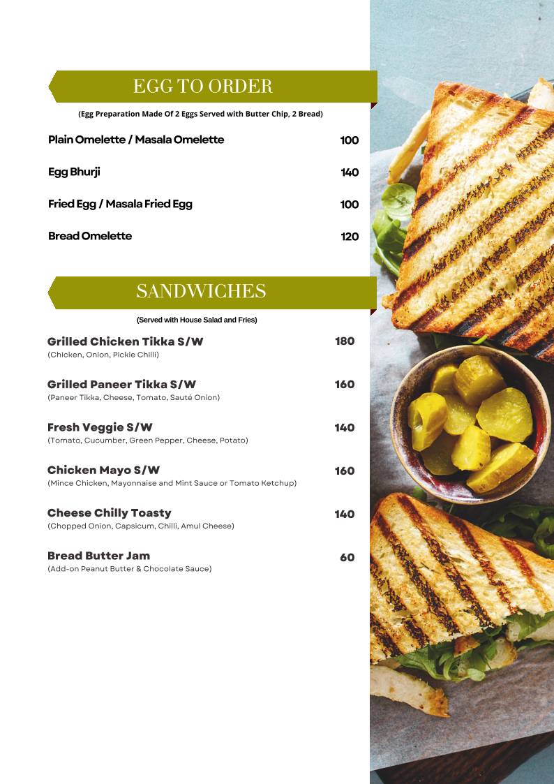 O'LEAF Taste Ka Tadka. Multicuisine Restaurant menu