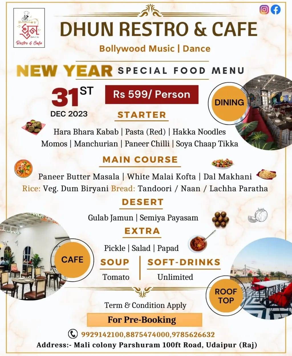 Dhun Restro and Cafe menu