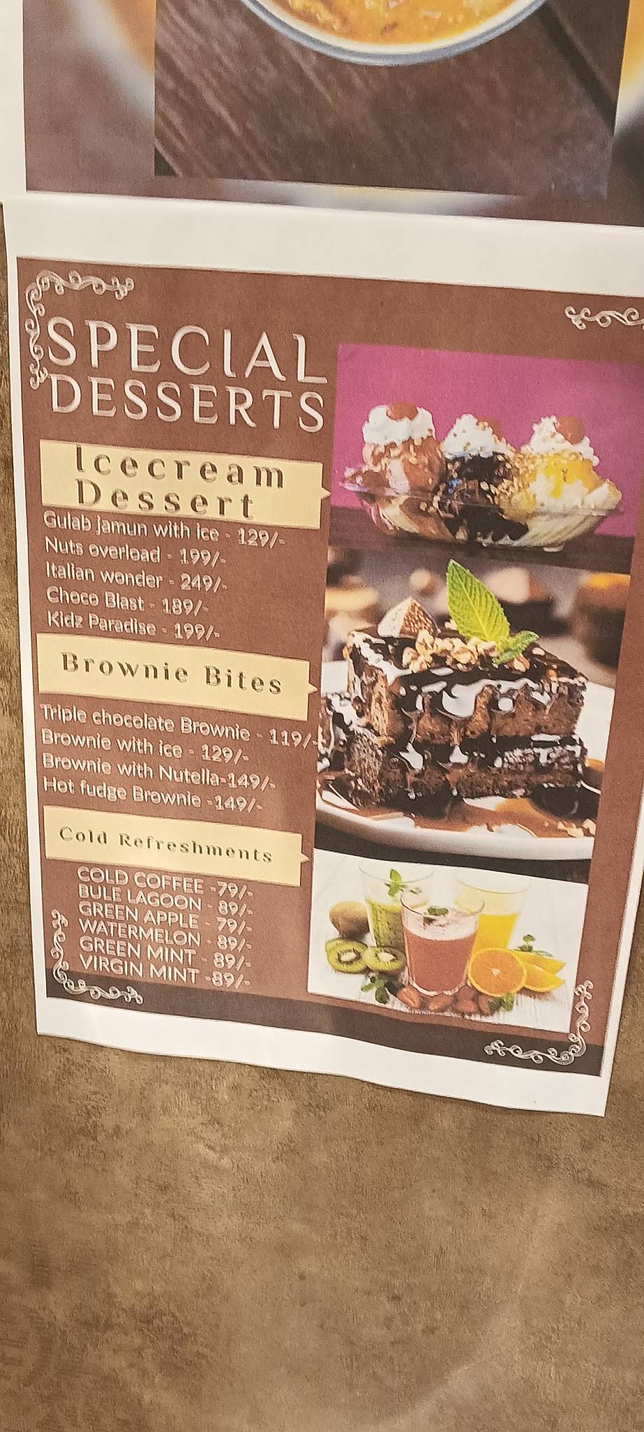 Di Royal Andhra Spice Family Restaurant menu