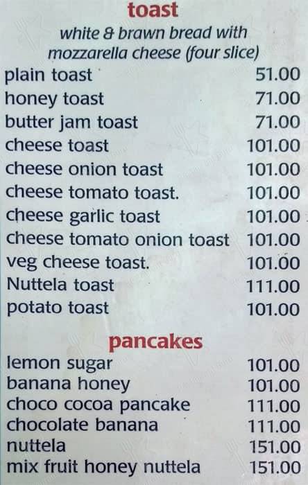 Doctor Alone Hostel & Cafe menu