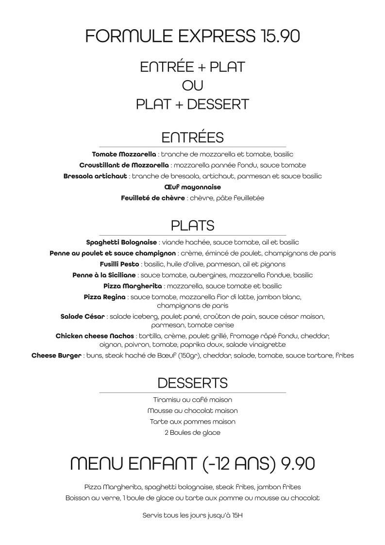 Menu de Dogstar