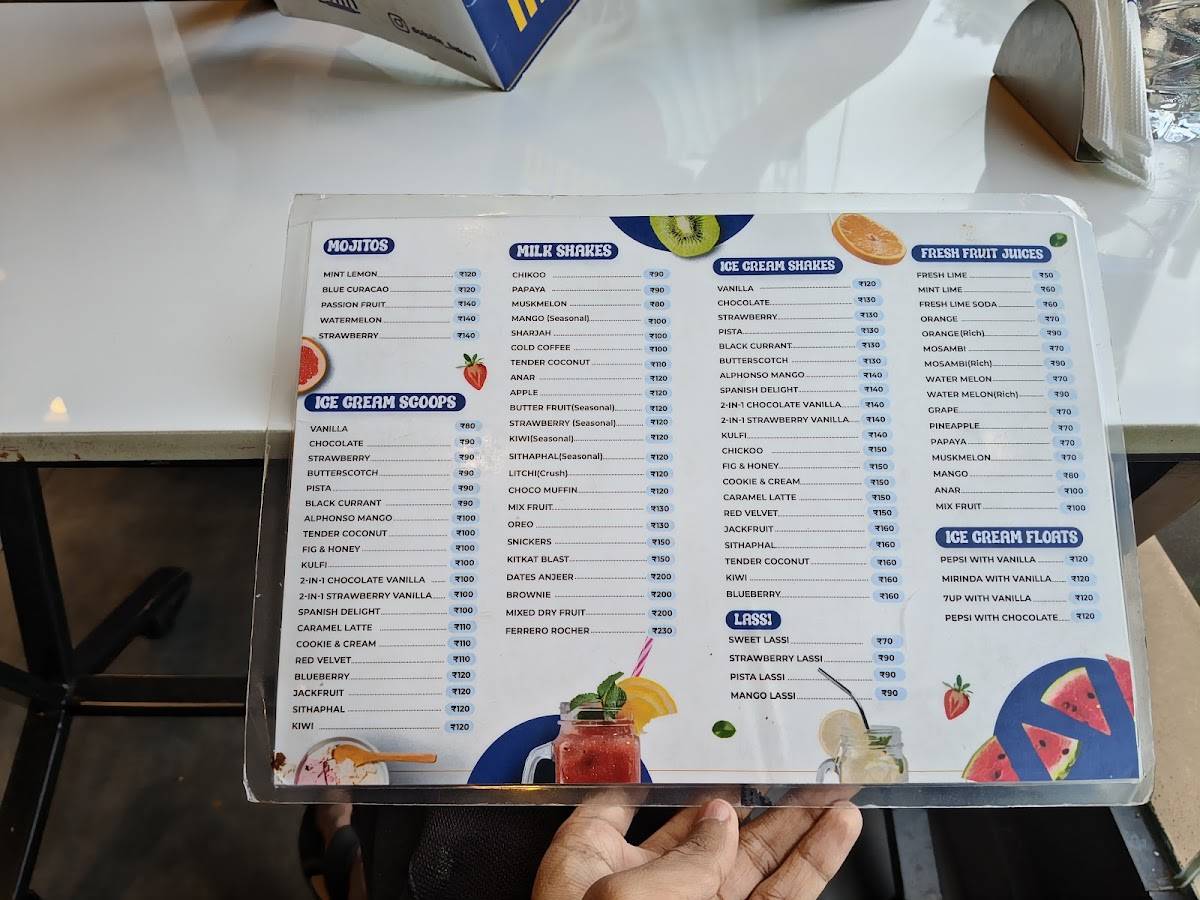 Dolphin Bakes 'N' Ice Creams menu