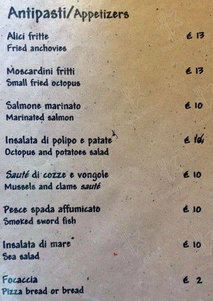 Menu di Domenico dal 1968 