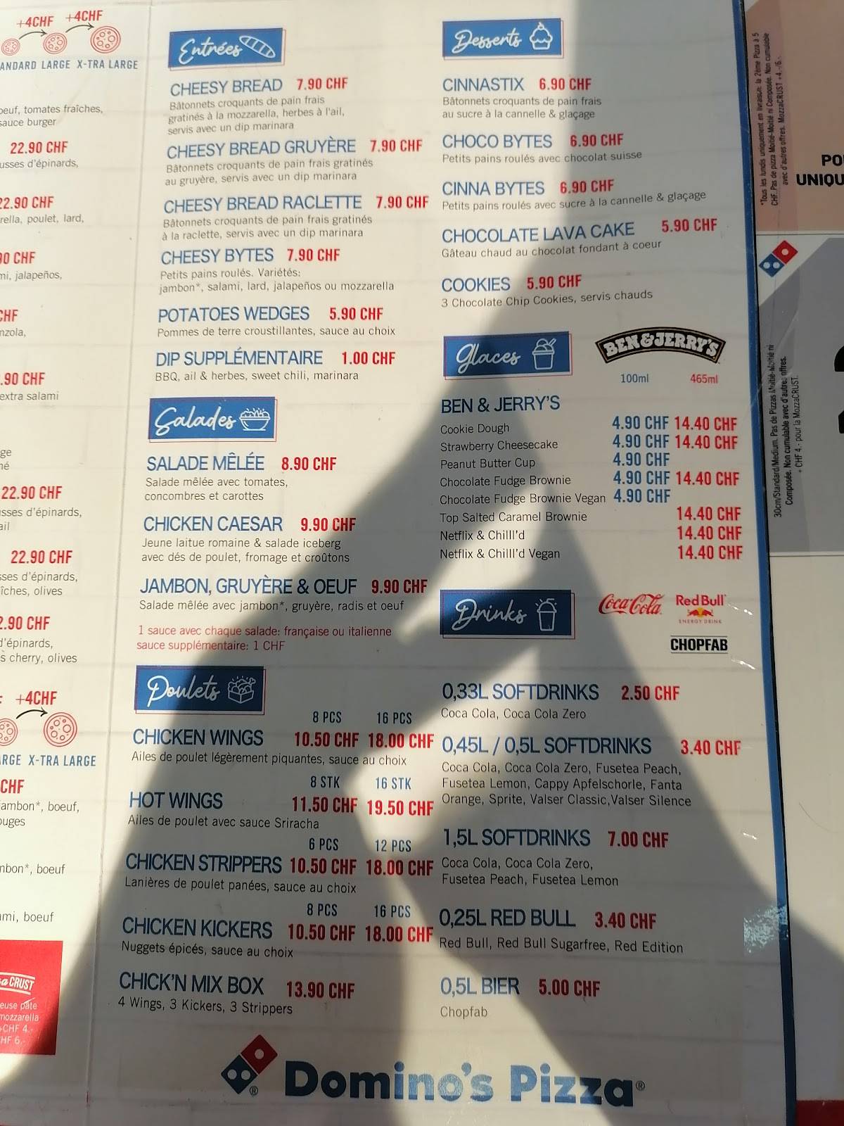 Menu di Domino's Pizza 