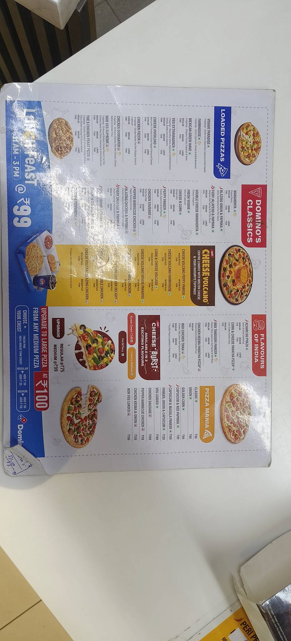 Domino's Pizza Hazratganj, Lucknow menu