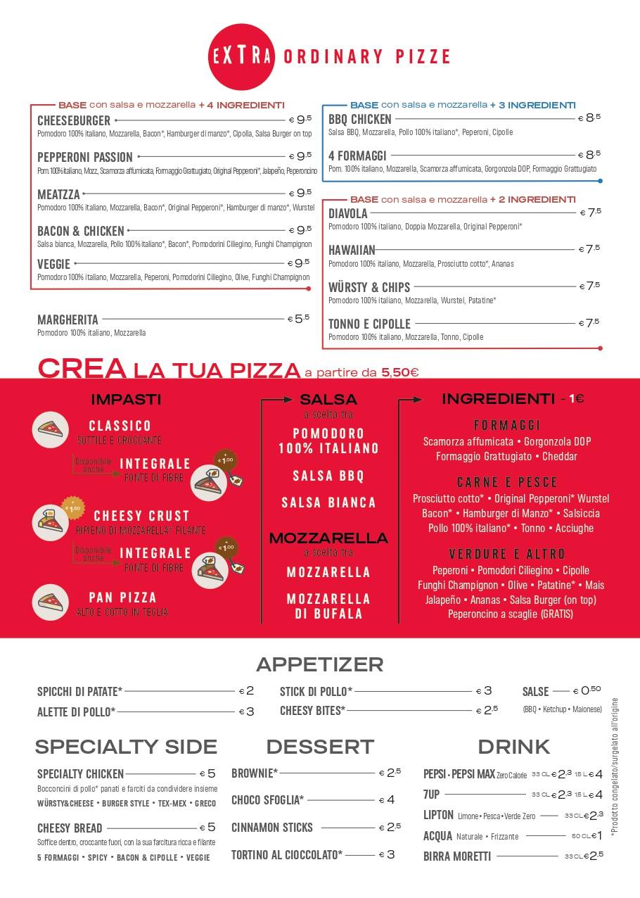 Menu di Domino's Pizza 