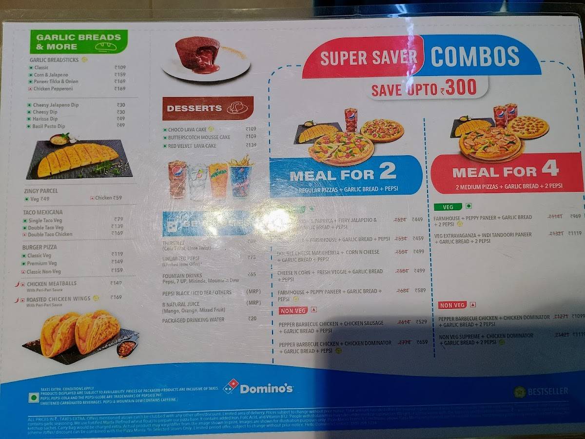 Domino's Pizza Devikere Rd, Sirsi menu