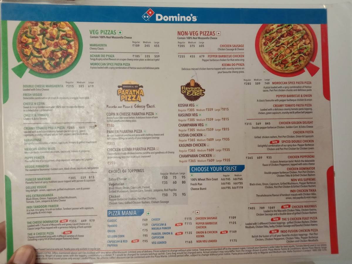 Domino's Pizza Keshav Nagra, Solapur menu