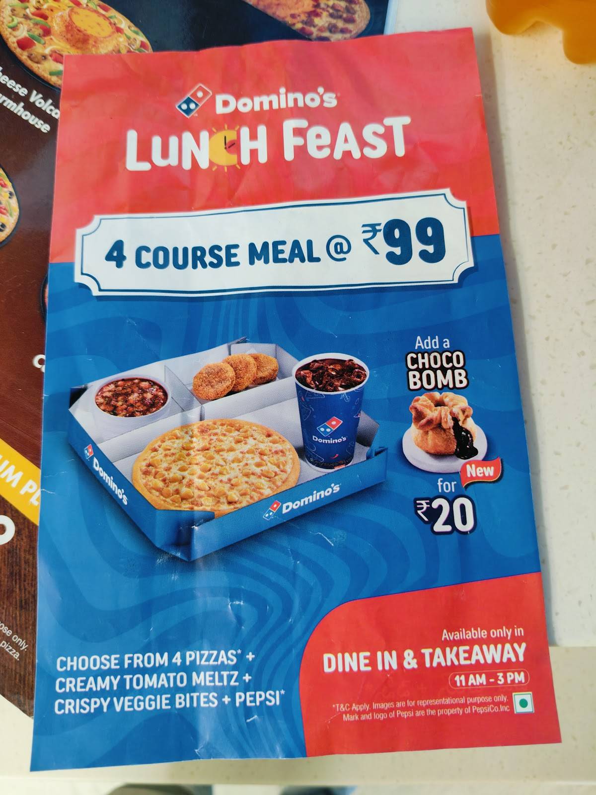 Domino's Pizza Vedayapalem, Nellore menu