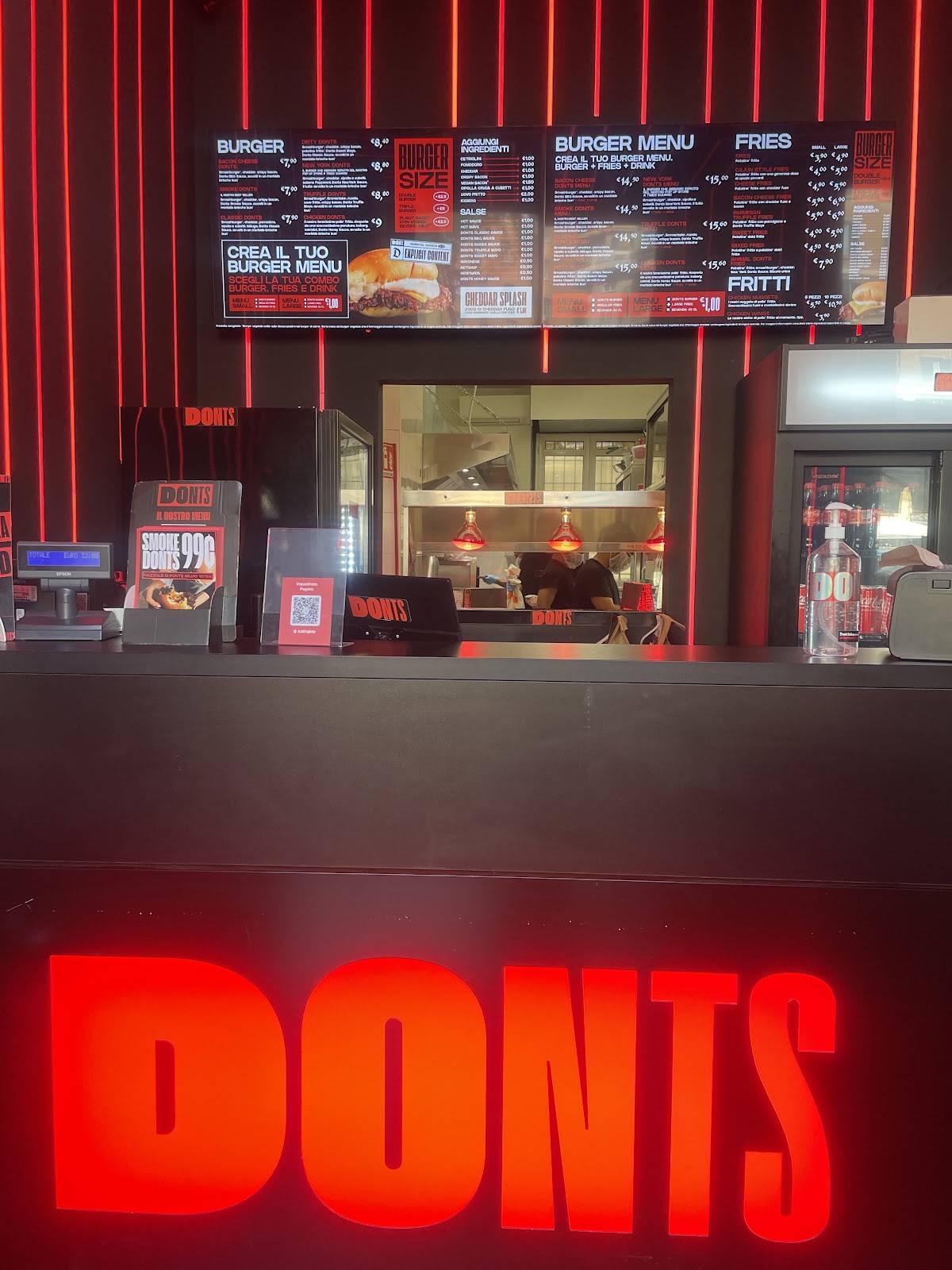 Menu di Donts - Piazza Istria 