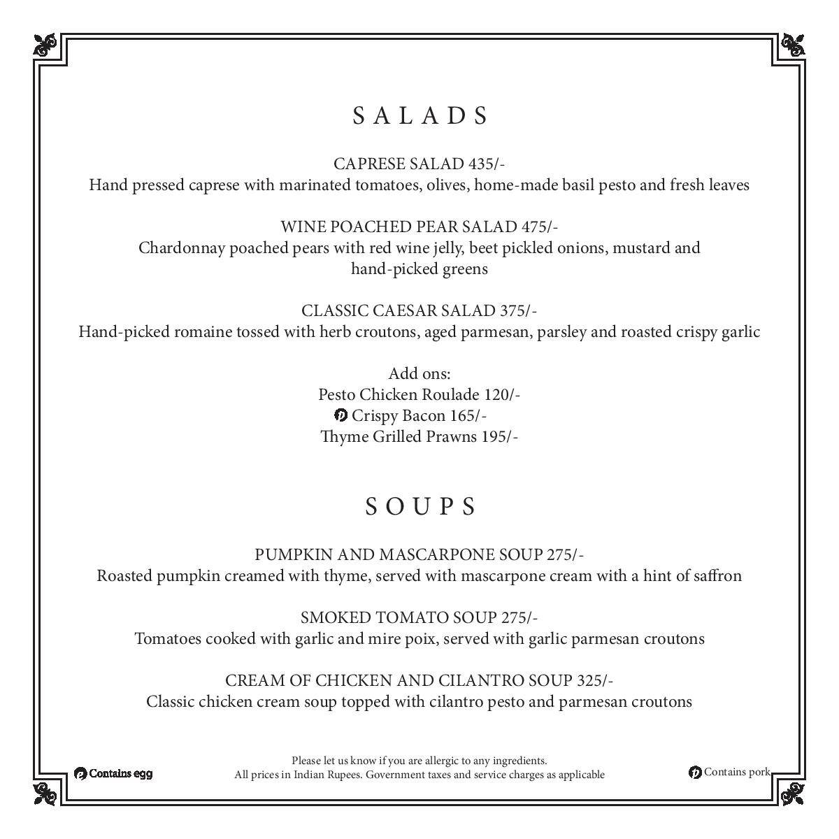 Down Sterling - Restaurant & Lounge Bar menu