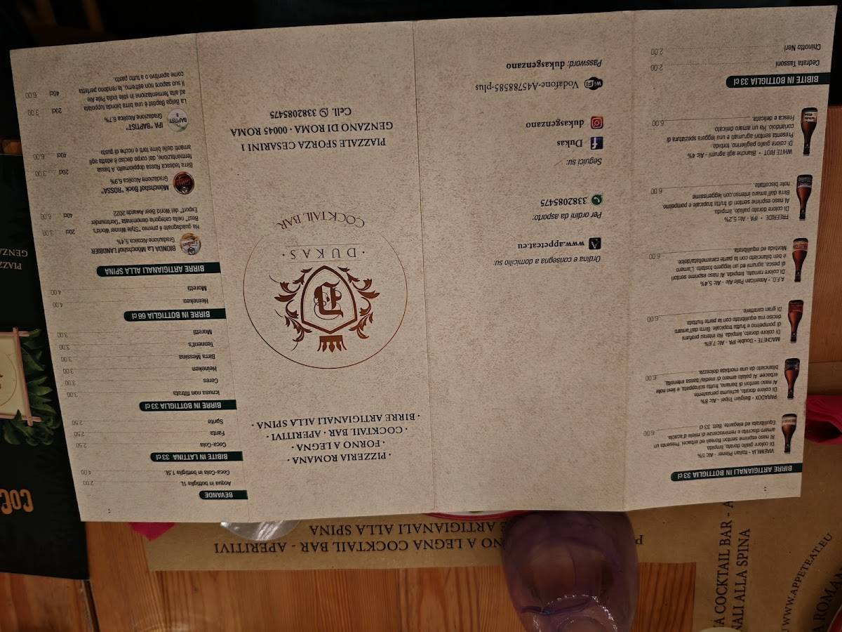 Menu di Dukas 