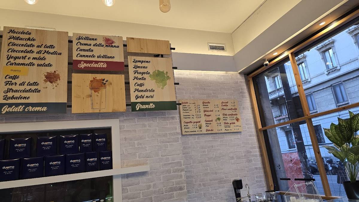 Menu di Duomo Gelatieri dal 1952 