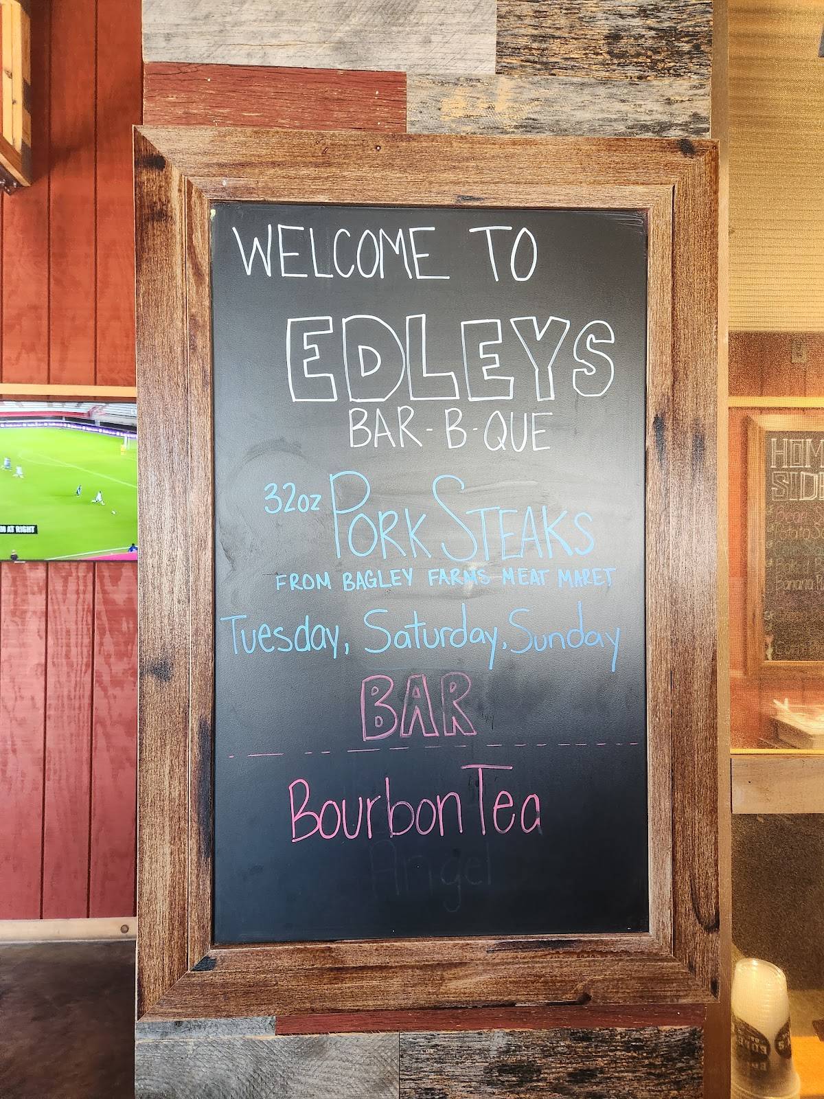 Menu At Edley's Bar-B-Que, Glen Carbon