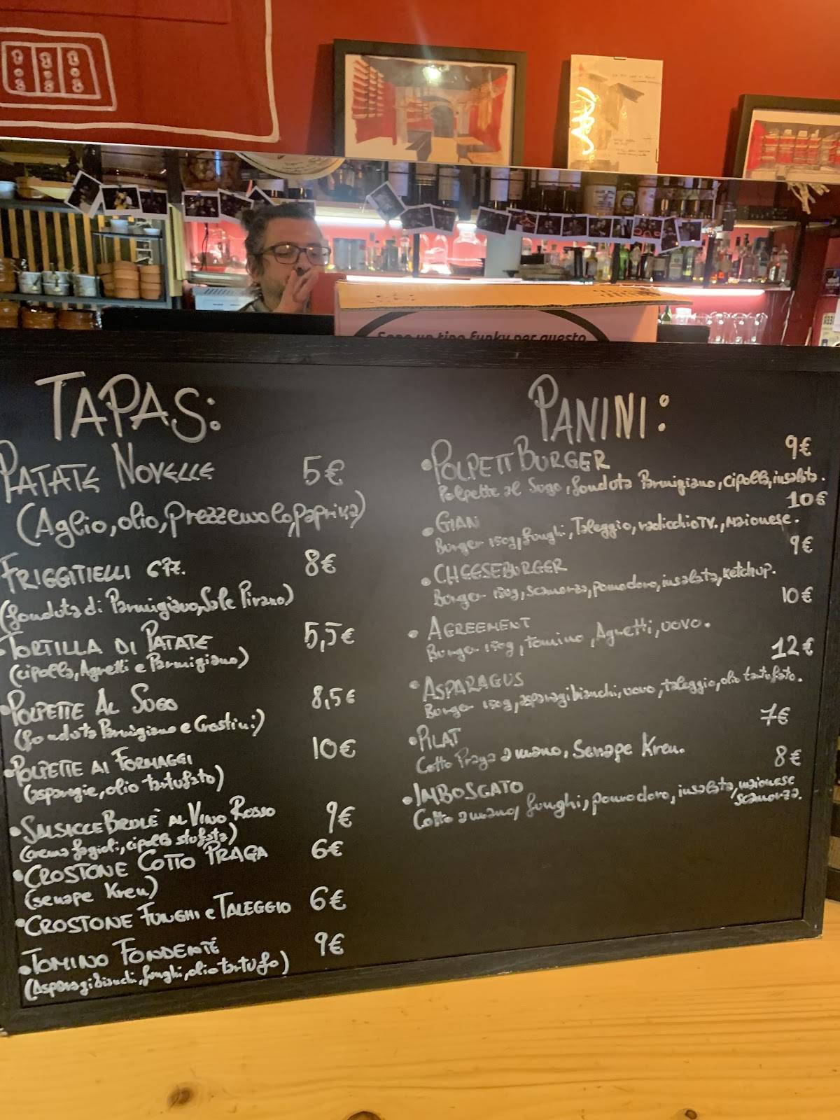 Menu di El Bufo 