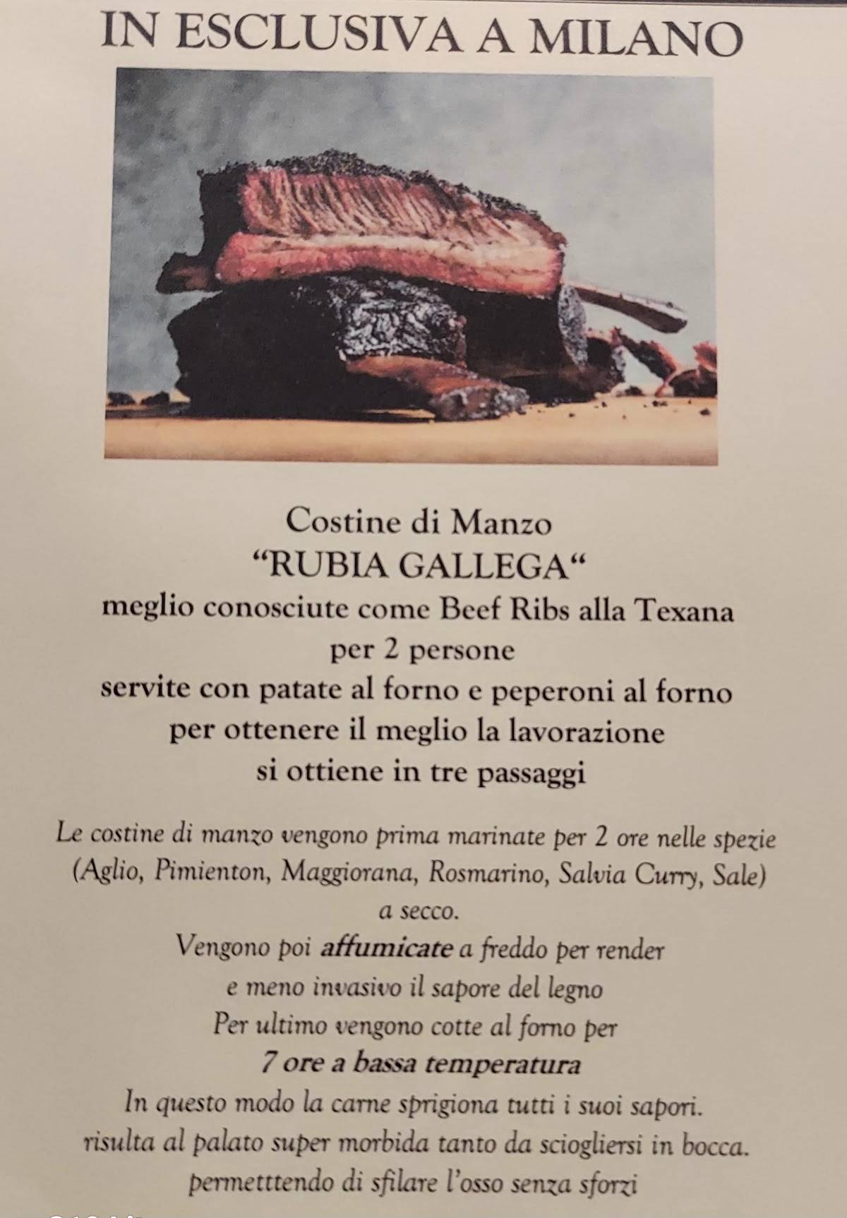 Menu di El Mora 