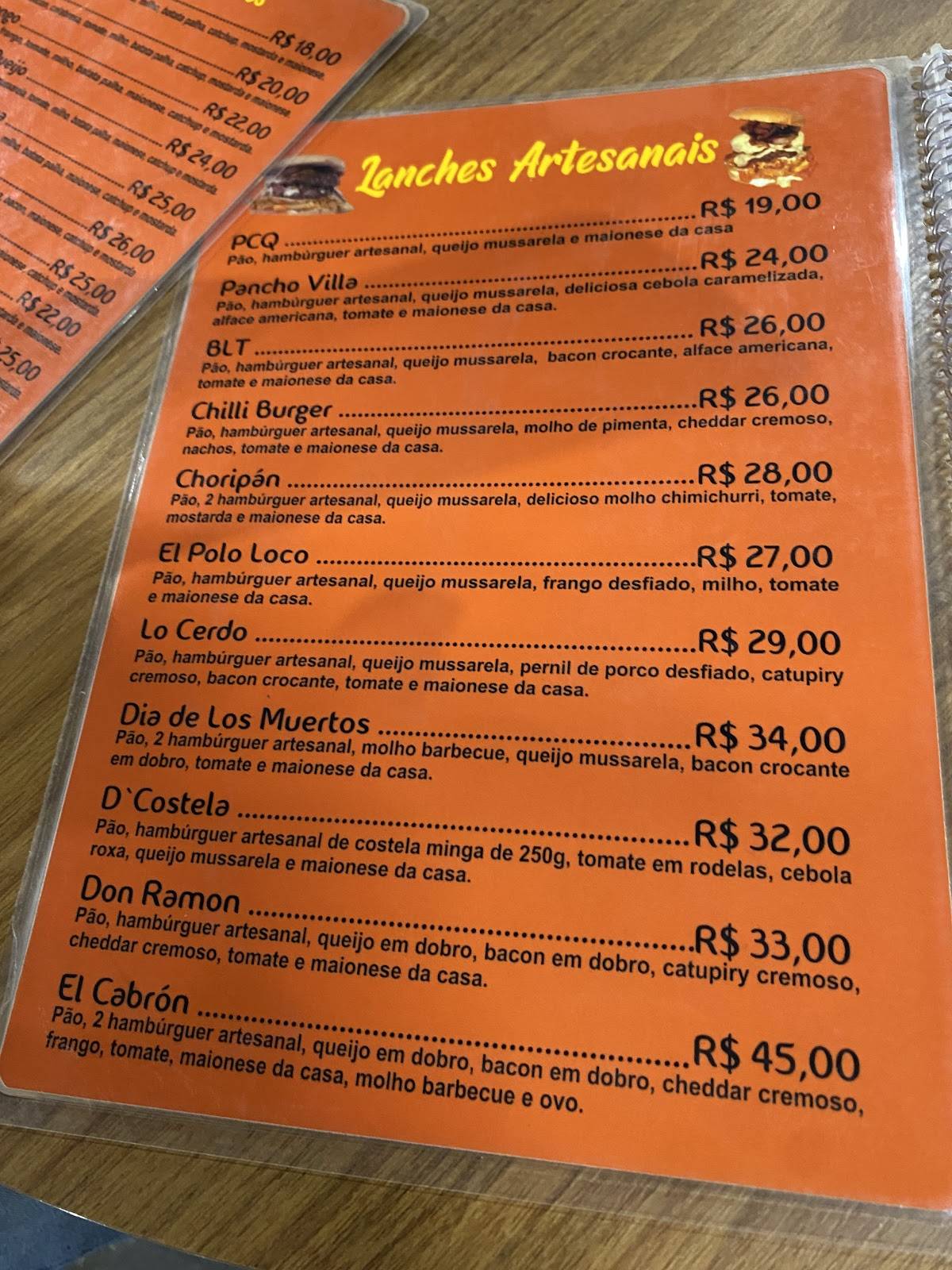 El Cabrón Dogueria cardápio