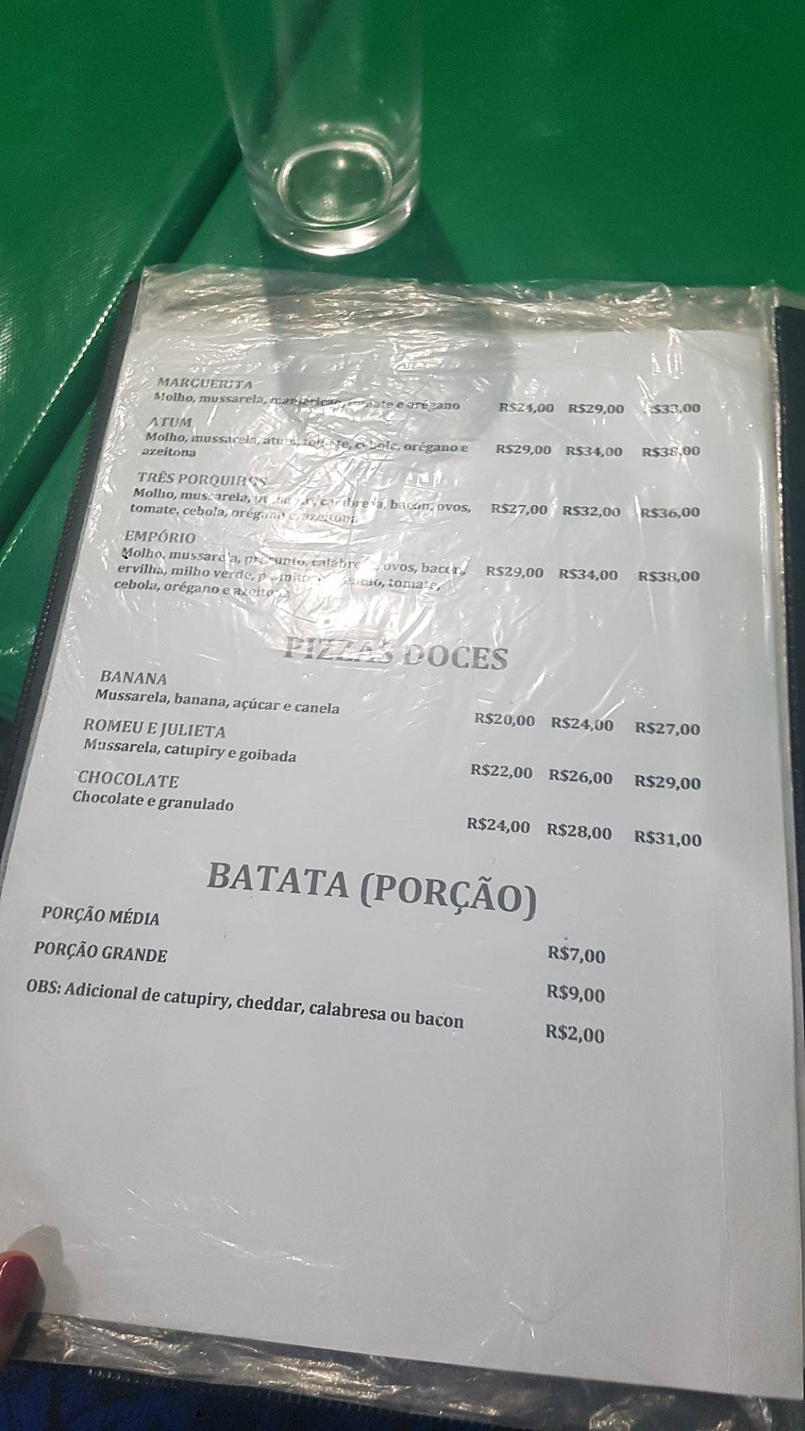 Empório da Pizza cardápio