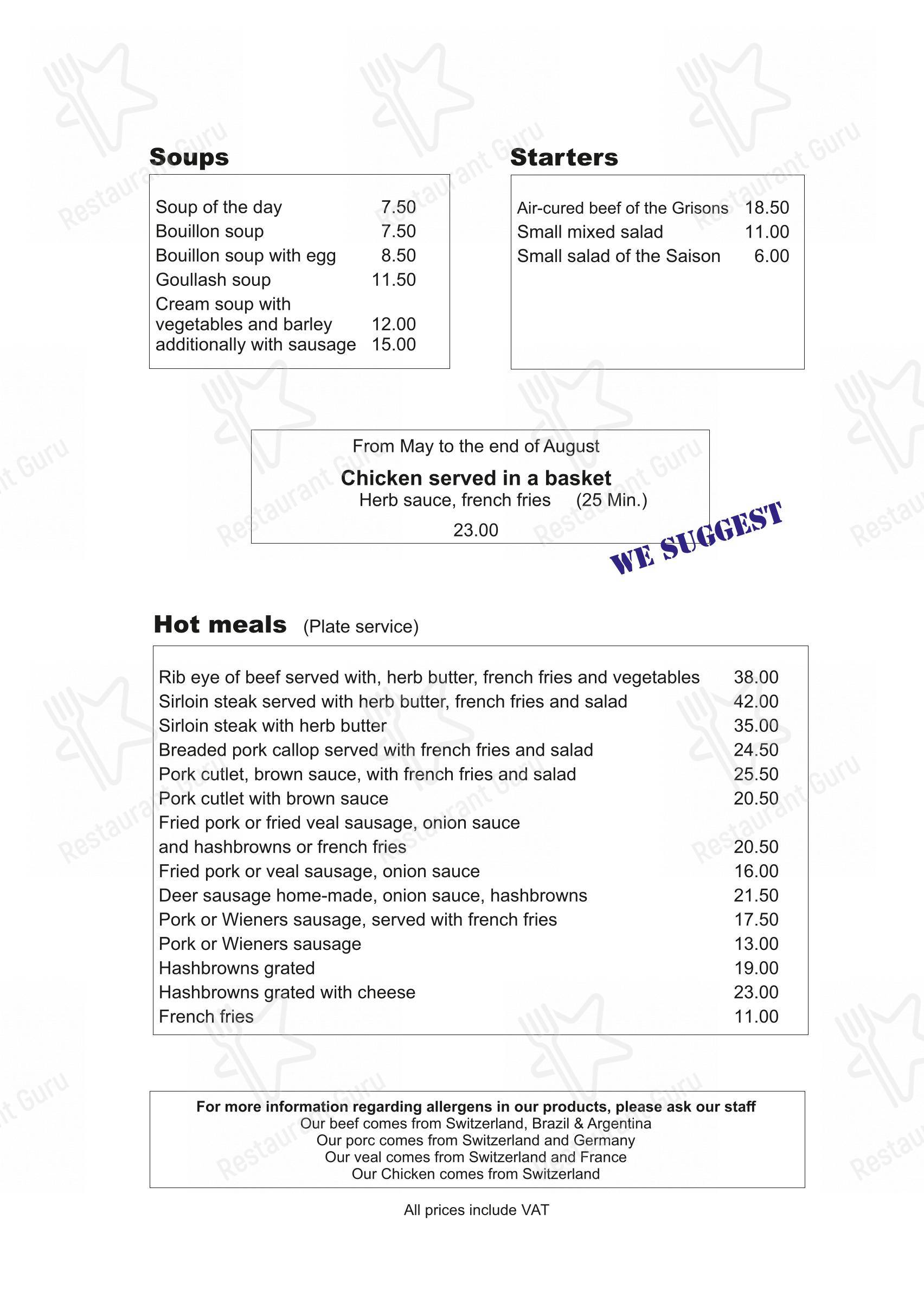 Menu di Restaurant Ende der Welt - Детское