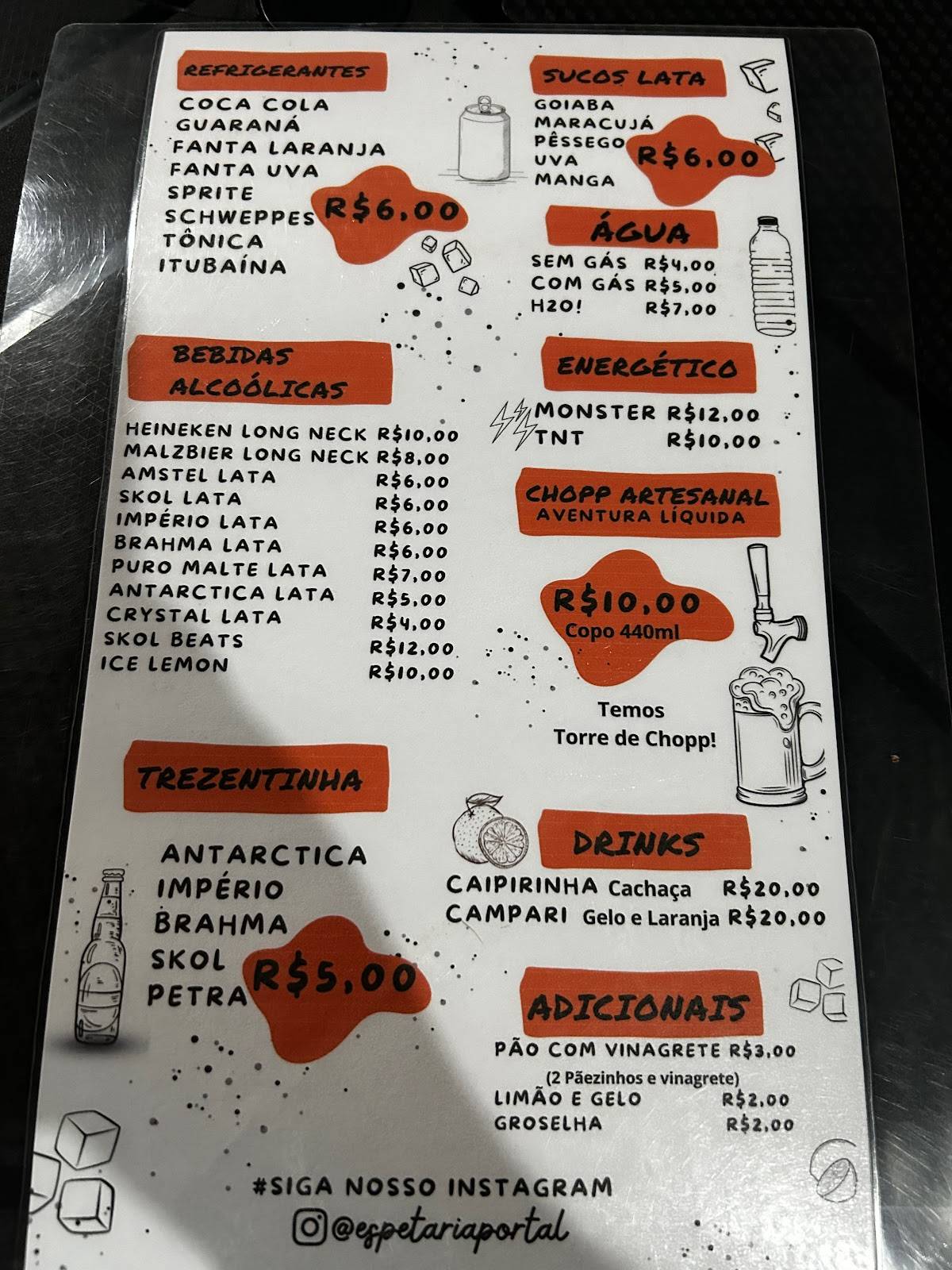 Espetaria Portal cardápio