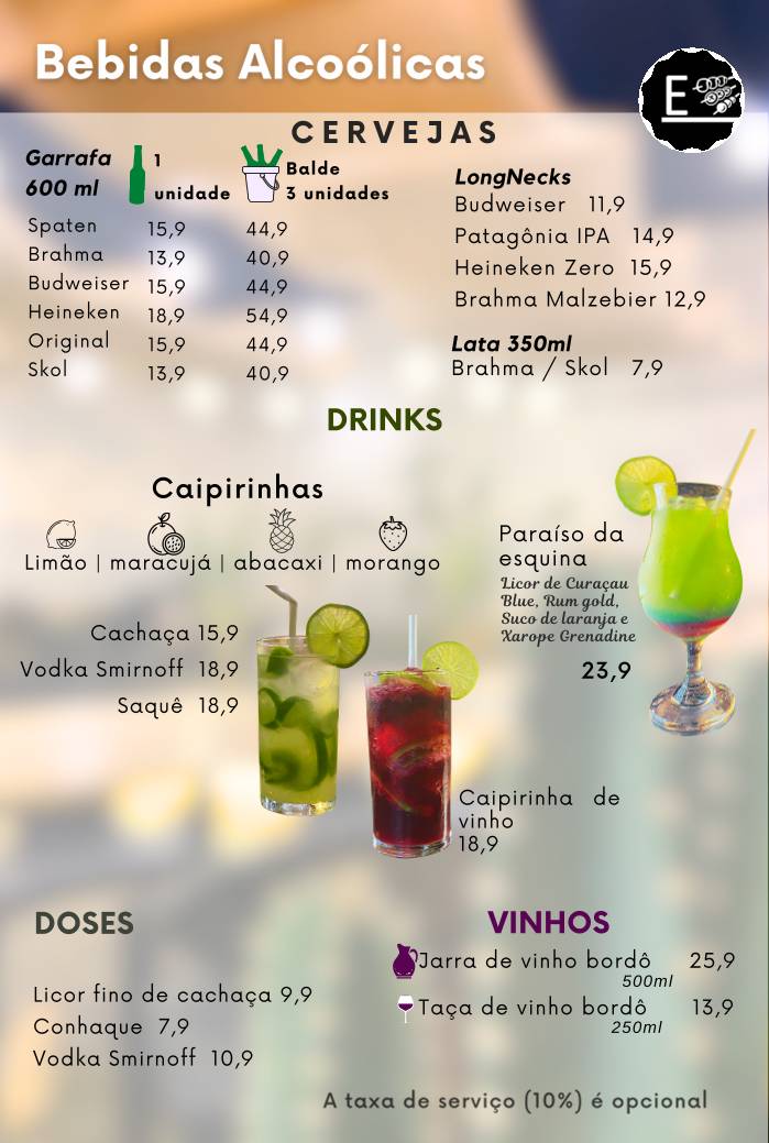Esquina dos Espetos cardápio