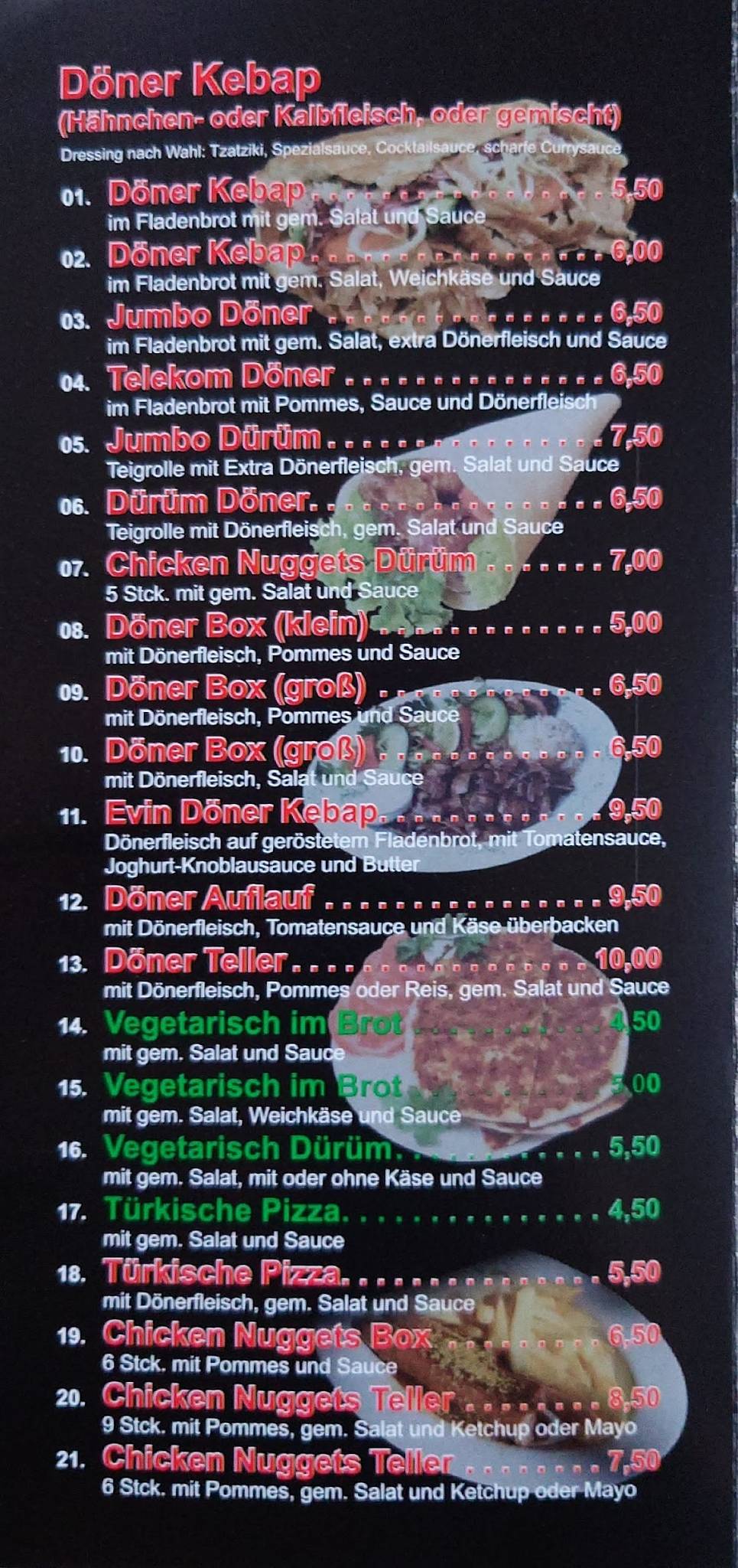 Evin City Doner Karte