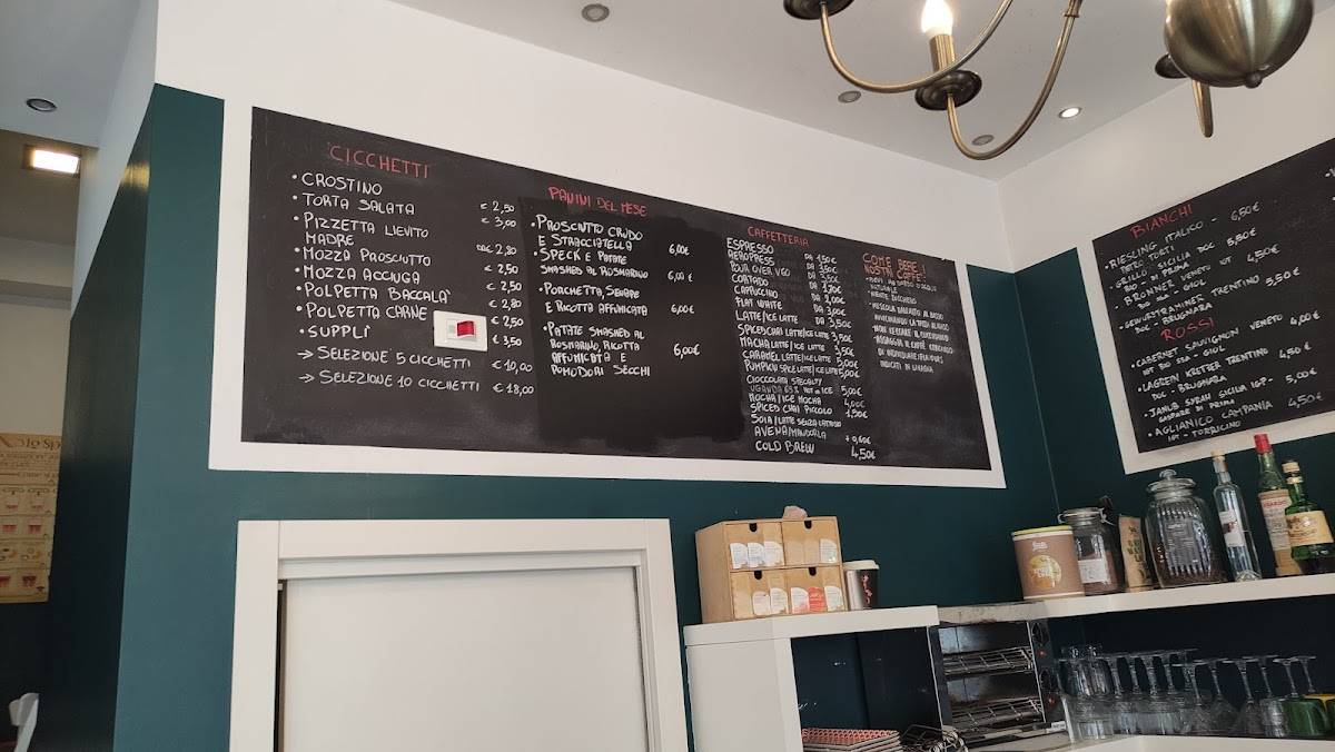 Menu di FILÒ specialty coffee, cicchetti, vino & cocktail 