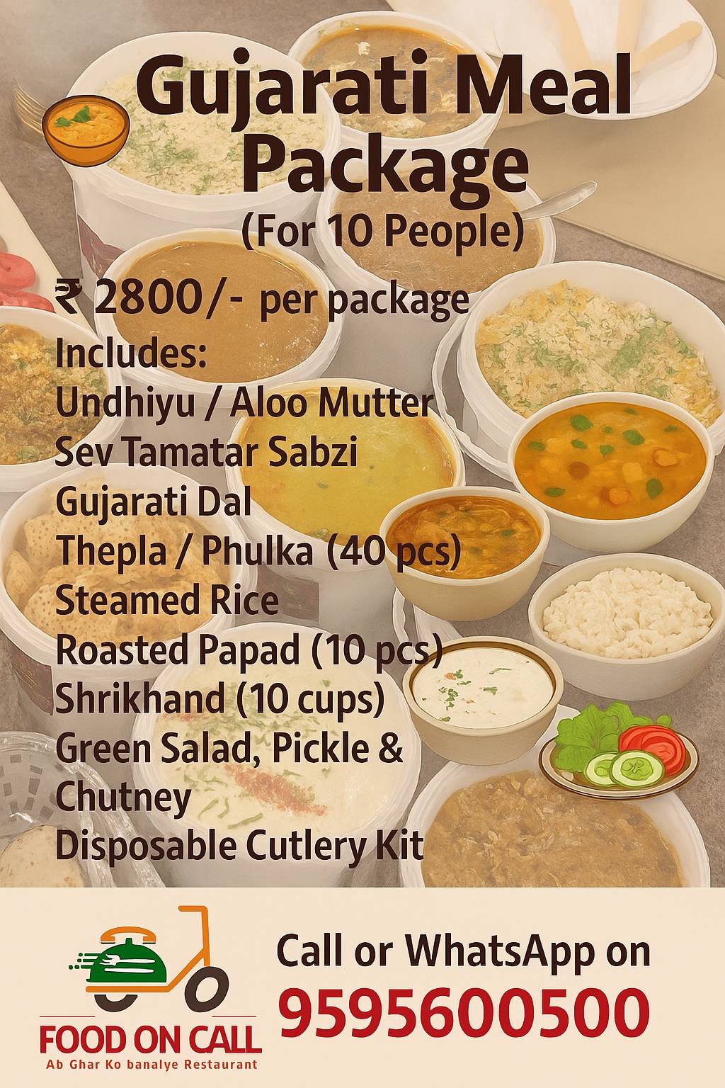 FOOD ON CALL Restaurant (Best Veg Restaurant) menu