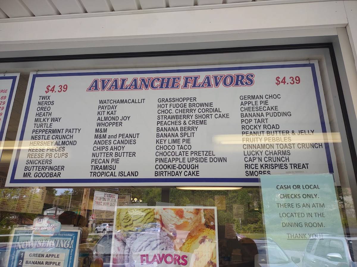 Menu at Dairy Creme Corner restaurant, Fairmont