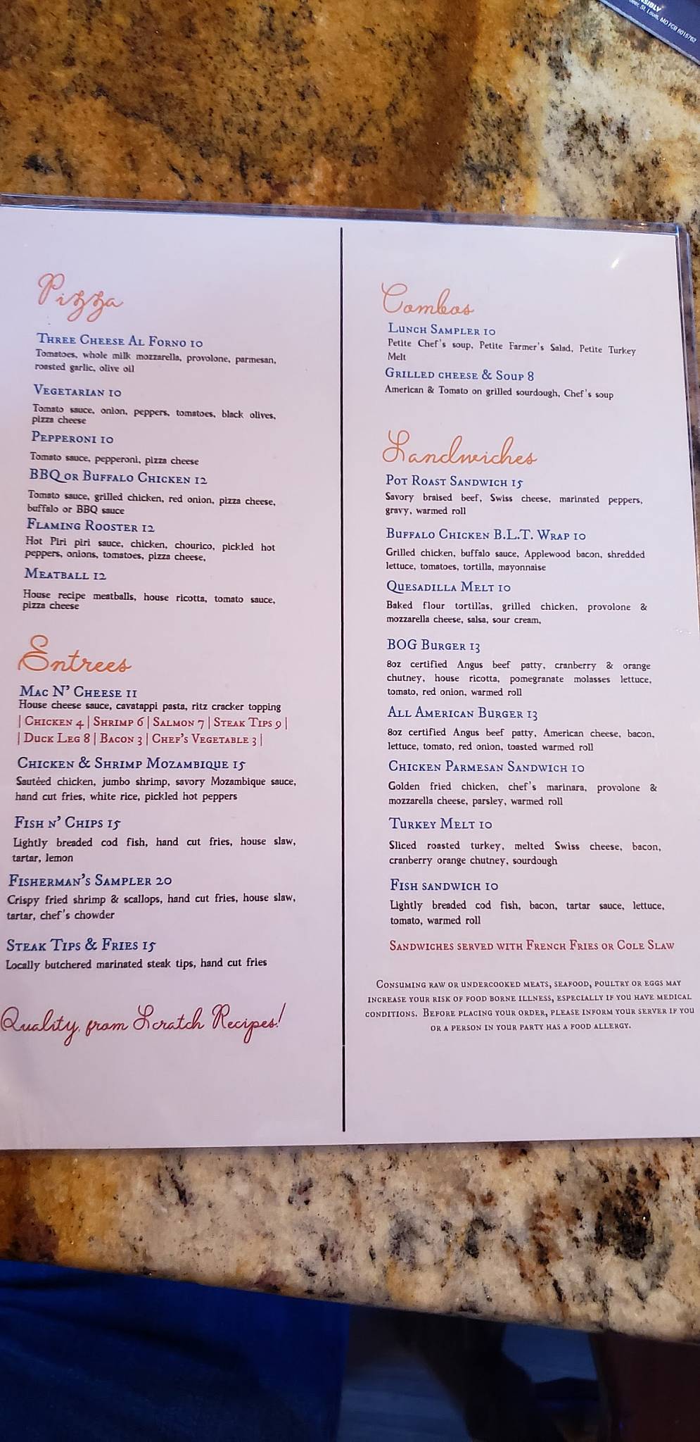 Menu at The Tipsy Toboggan pub & bar, Fall River